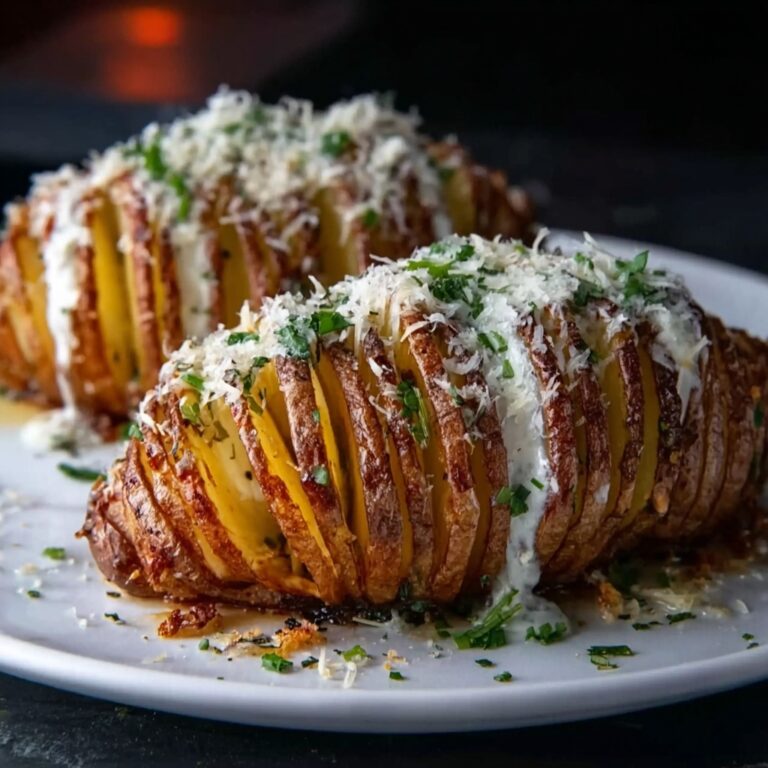 Garlic Parmesan Hasselback Potatoes Recipe
