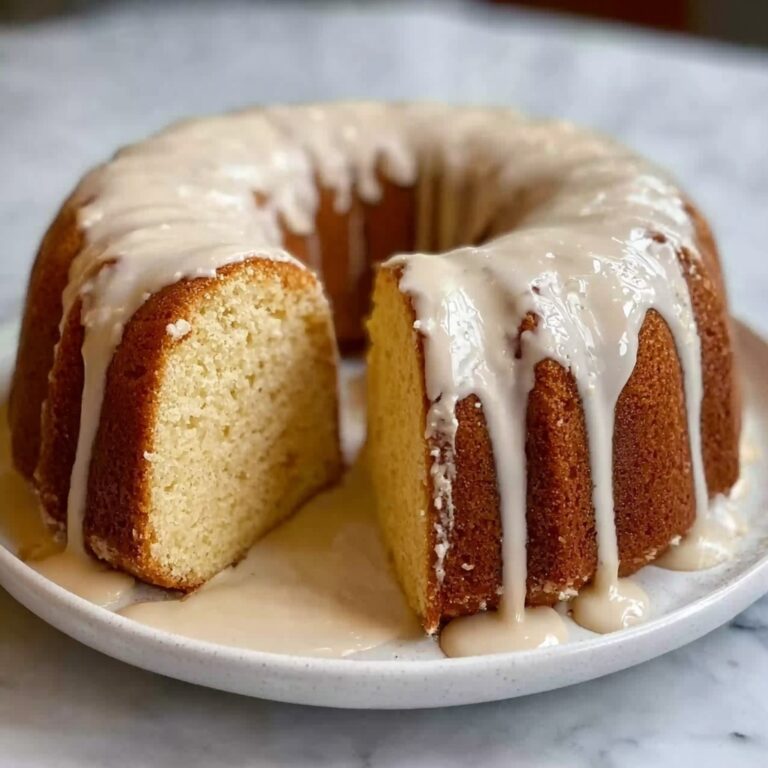 Sour Cream Pound Cake with Lemon Zest and Vanilla Glaze Recipe