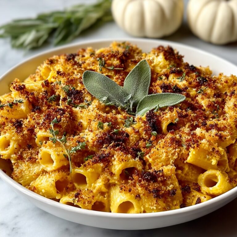 Cheesy Pumpkin Pasta Bake Recipe