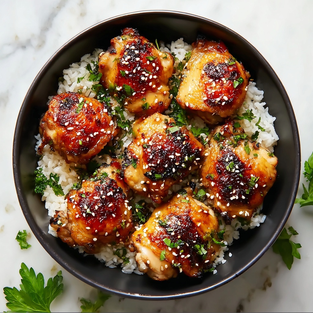Sticky Sweet Chili Chicken Thighs in Air Fryer Recipe - Recipe Image