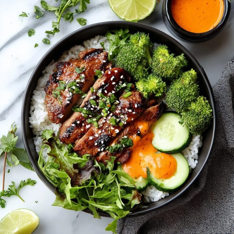 Spicy Honey-Ginger Chicken Bowls with Yum Yum Sauce Recipe