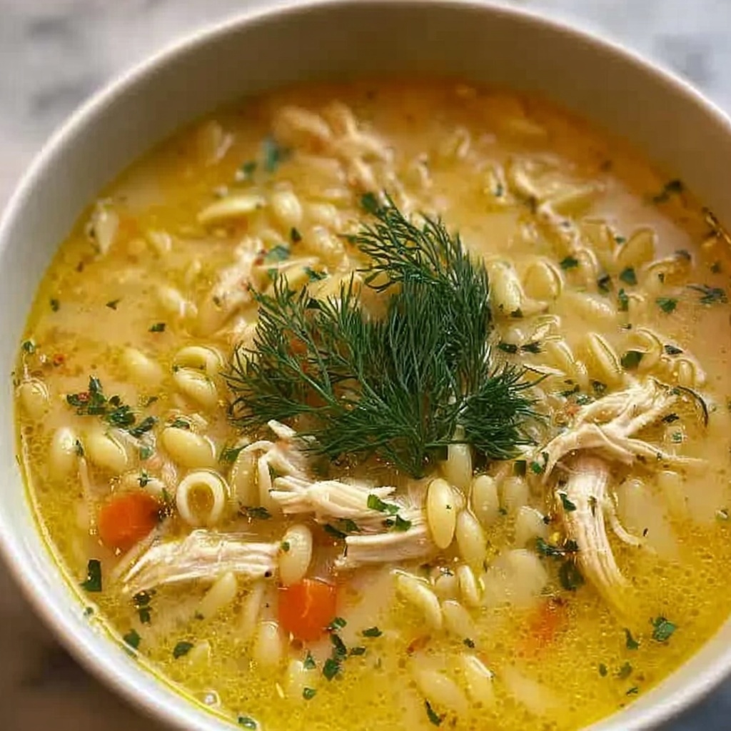 Mediterranean Lemon Chicken Soup Recipe - Recipe Image