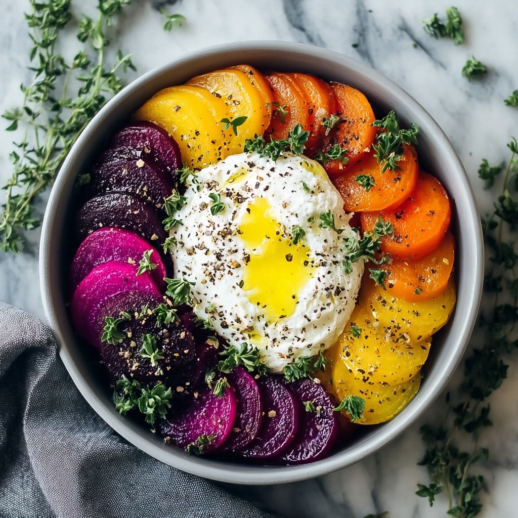 Vibrant Roasted Beets & Carrots with Creamy Burrata Salad Recipe - Recipe Image