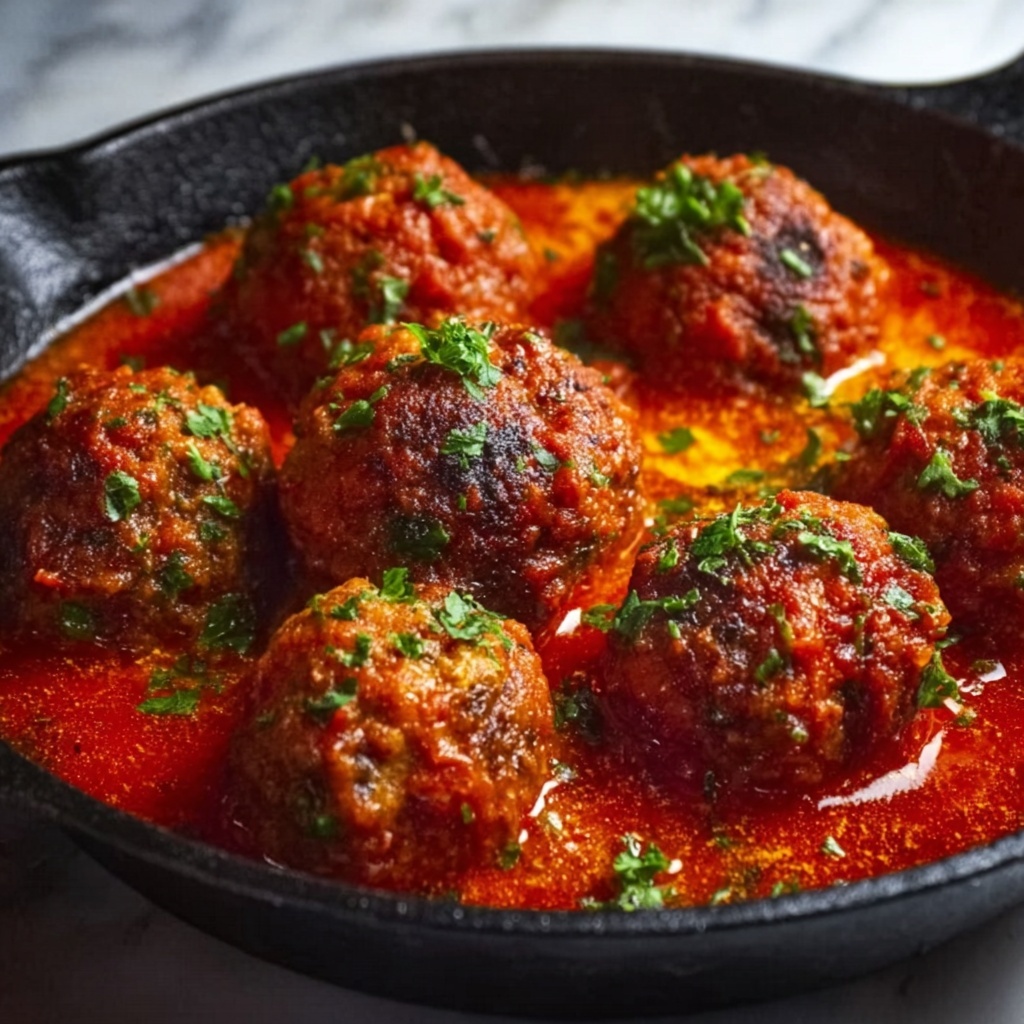 Italian Meatballs with Tomato Sauce Recipe - Recipe Image