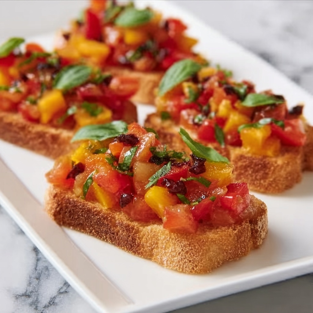 Tomato and Pepper Bruschetta Recipe - Recipe Image
