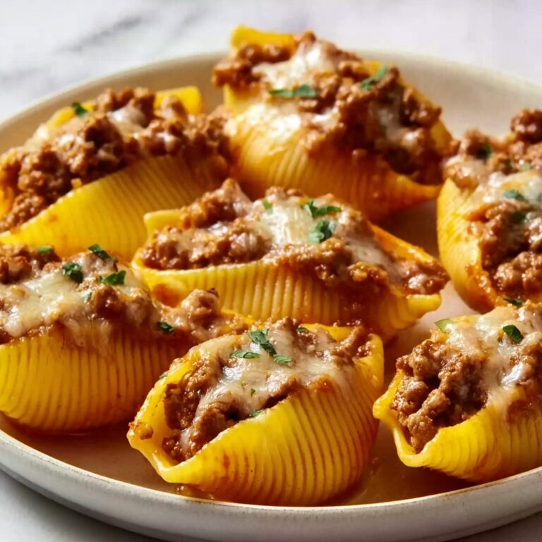 Beef Stuffed Shells with Creamy Ricotta and Marinara Recipe
