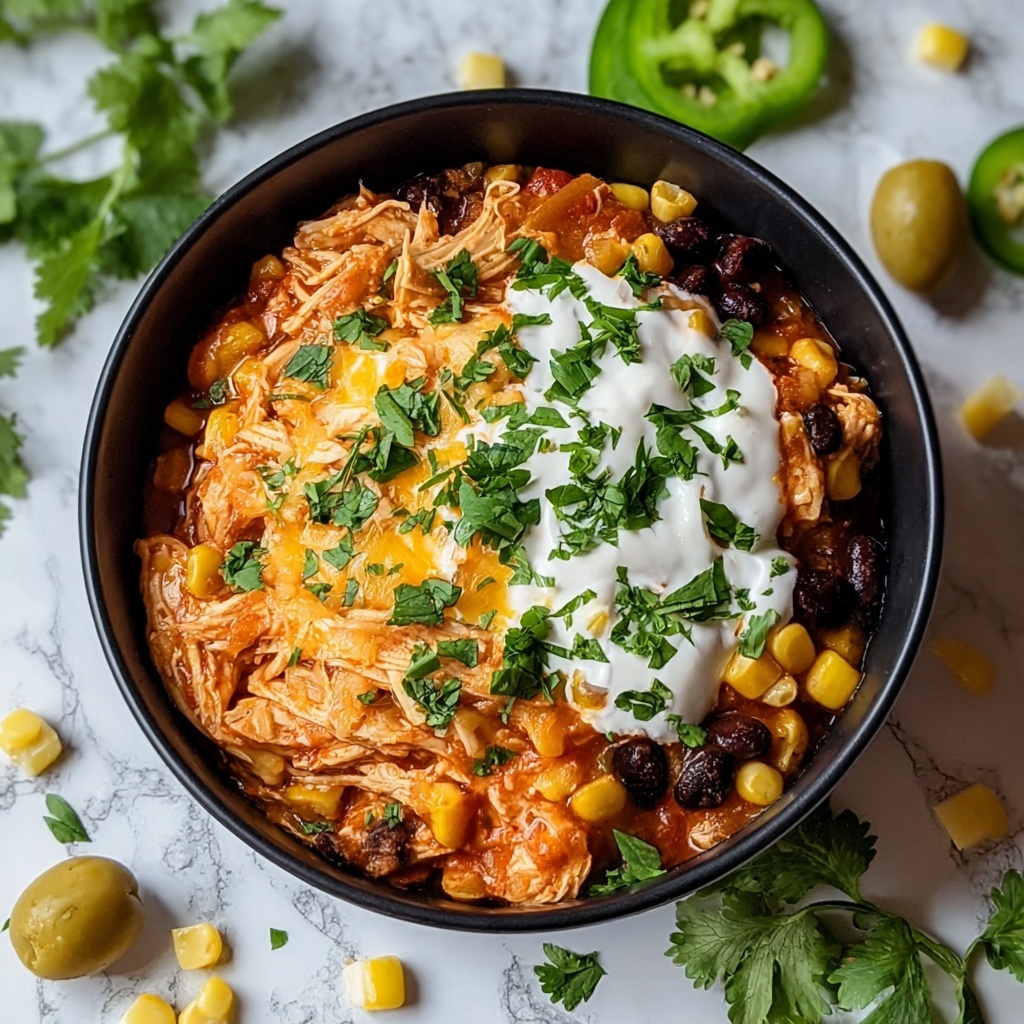 Hearty Crockpot Chicken Enchilada Casserole Recipe - Recipe Image