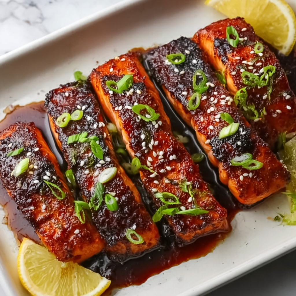 Honey Garlic Salmon Bites Recipe - Recipe Image