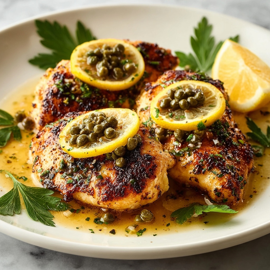 Lemon Herb Grilled Chicken Piccata Recipe - Recipe Image