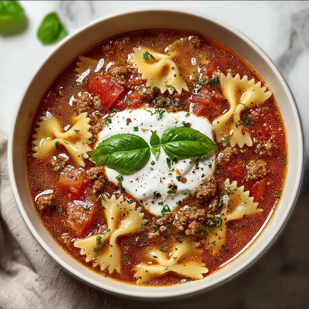 Hearty Italian Sausage Lasagna Soup Recipe - Recipe Image