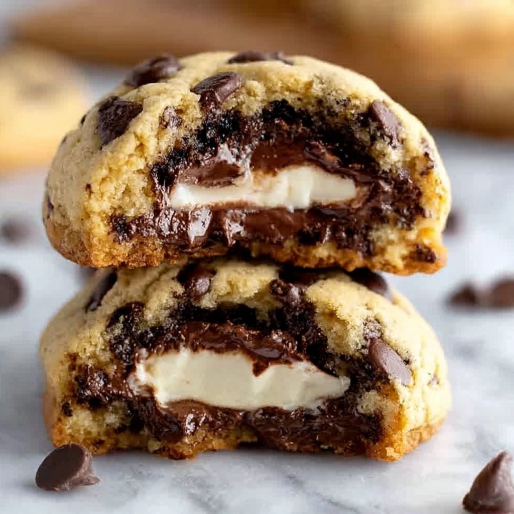 Cheesecake Stuffed Chocolate Chip Cookies Recipe - Recipe Image