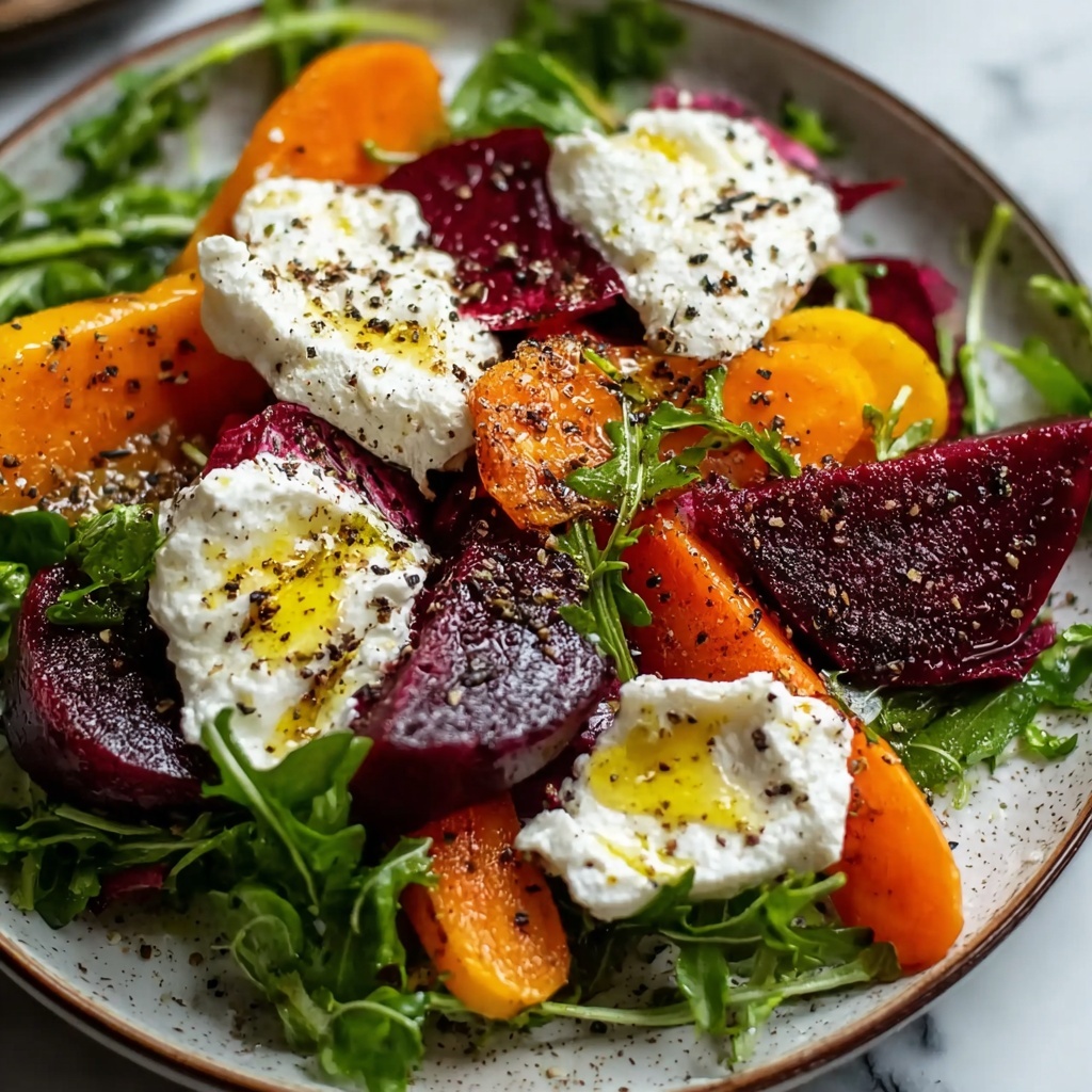 Roasted Beets and Carrots Salad with Burrata Recipe - Recipe Image
