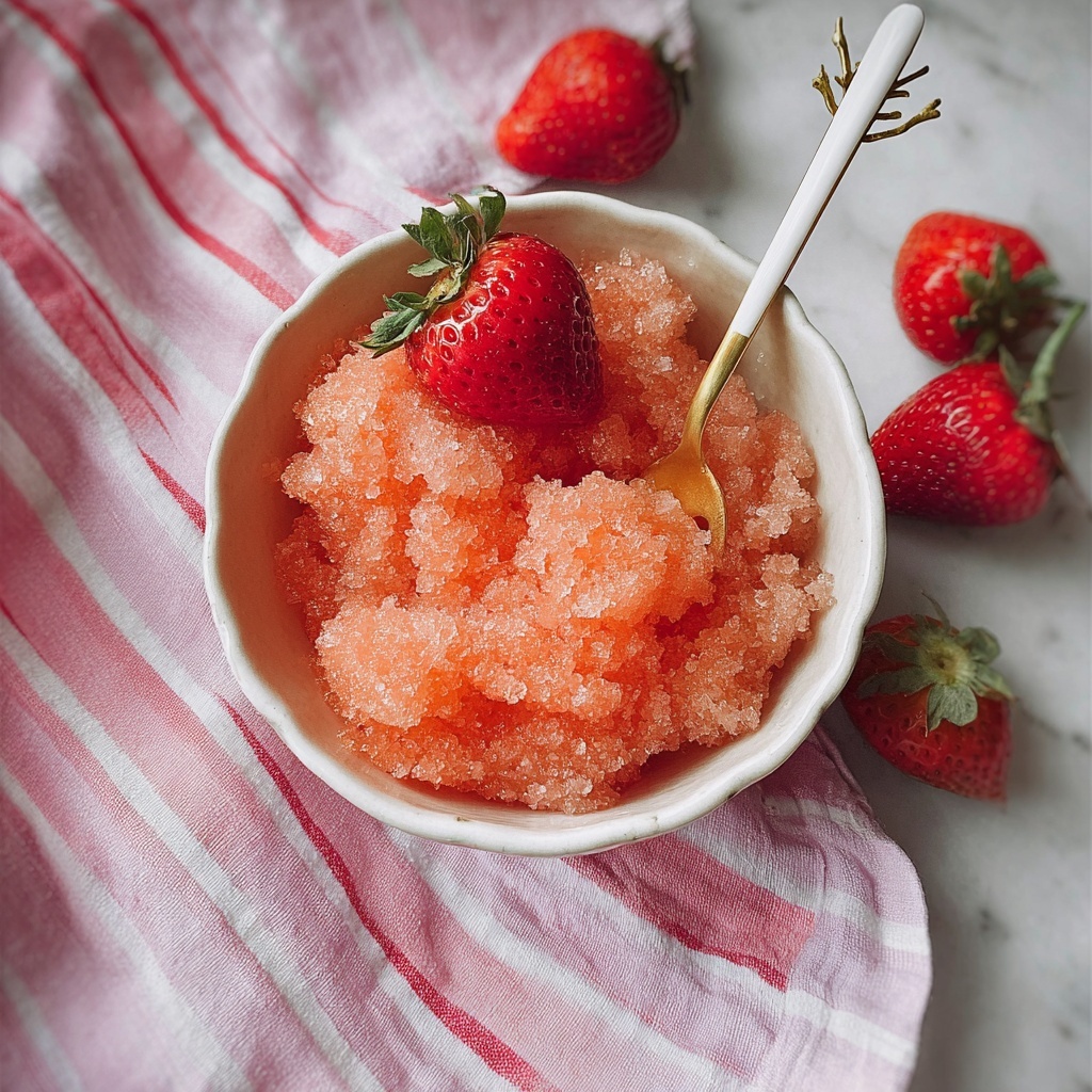 Strawberry and Lemon Granita Recipe - Recipe Image