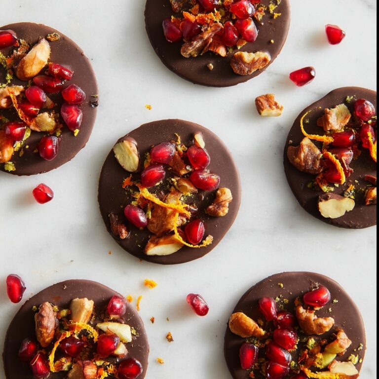 Healthy Dark Chocolate Pomegranate Pistachio Treats Recipe