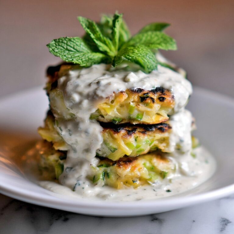 Corn and Leek Fritters with Mint-Yogurt Drizzle Recipe