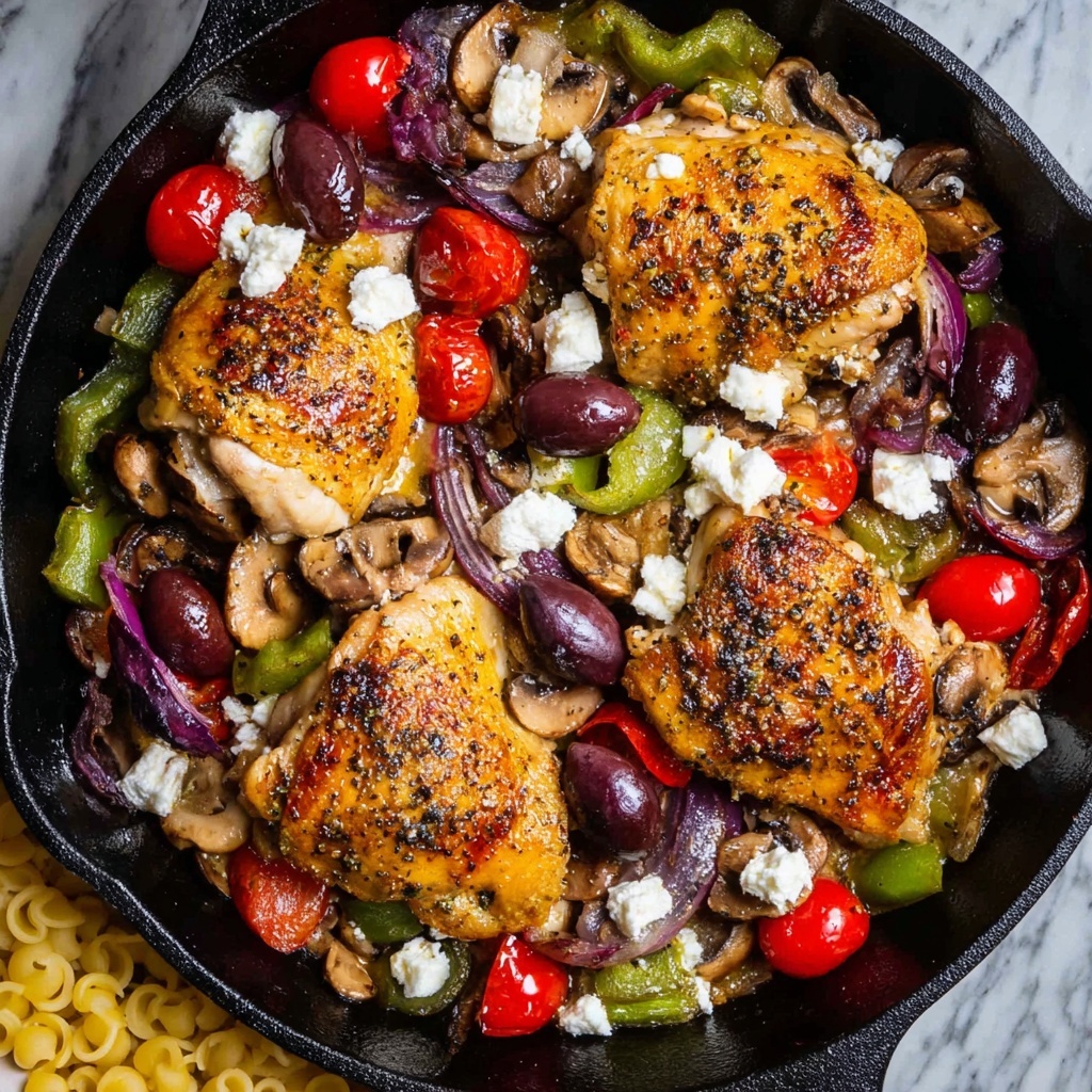 Oven Baked Greek Chicken with Veggies Recipe - Recipe Image