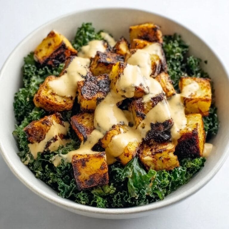 Spicy Potato Kale Bowls with Mustard Tahini Dressing Recipe