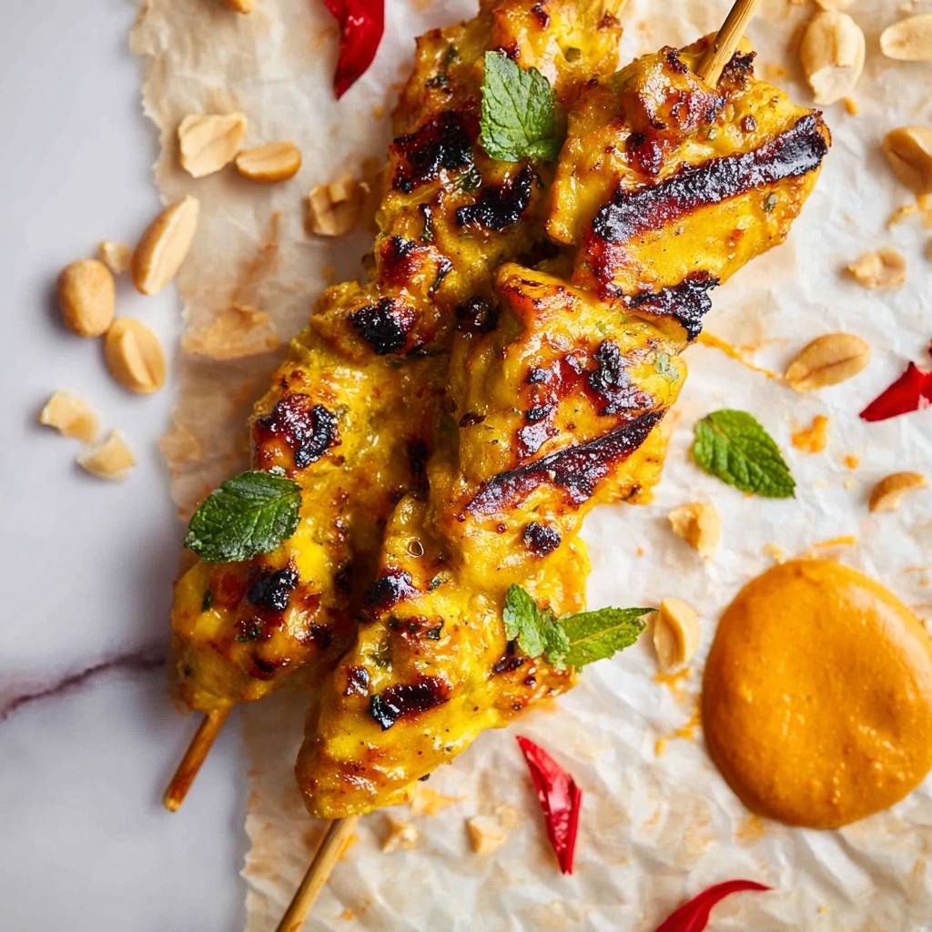 Thai Chicken Satay Skewers Recipe - Recipe Image