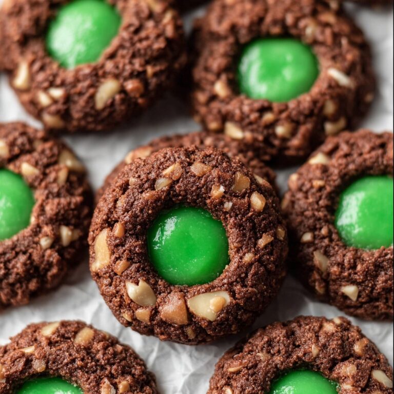 Chocolate Mint Thumbprint Cookies Recipe