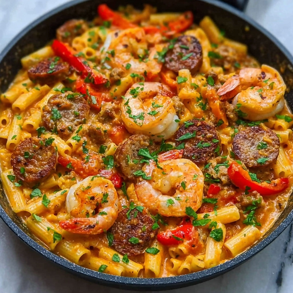 Cajun Shrimp and Sausage Pasta Recipe - Recipe Image
