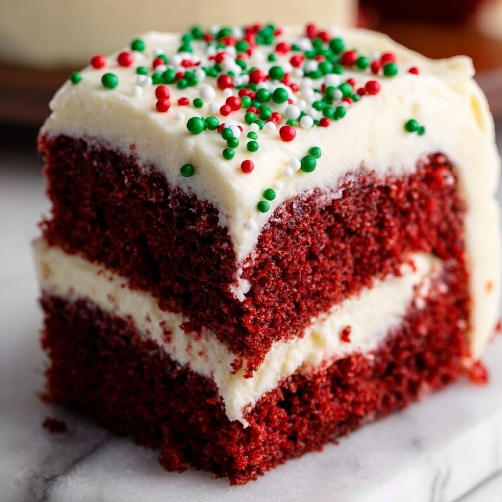 Red Velvet Cheesecake Cake Recipe - Recipe Image