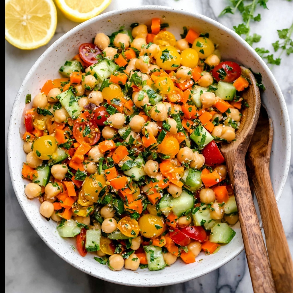 Refreshing Chickpea Salad with Lemon, Cucumber, and Herbs Recipe - Recipe Image