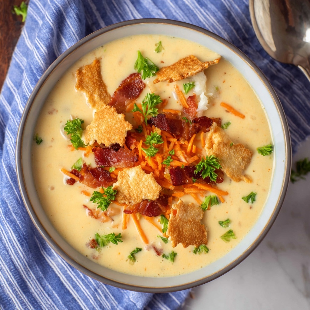 Hash Brown Potato Soup with Bacon, Cheddar and Gruyere Recipe - Recipe Image