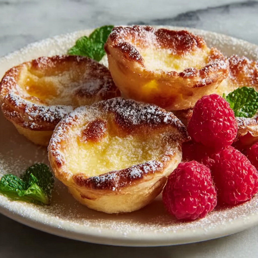 Mini German Pancakes with Powdered Sugar and Lemon Recipe - Recipe Image