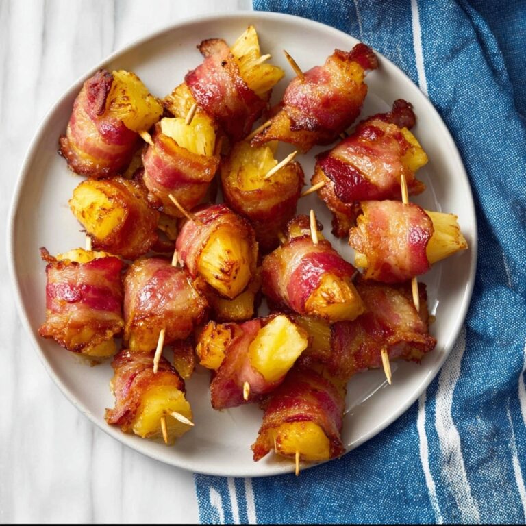Bacon-Wrapped Pineapple with Brown Sugar and Soy Glaze Recipe