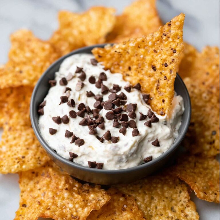 Cannoli Dip with Homemade Wonton Chips Recipe