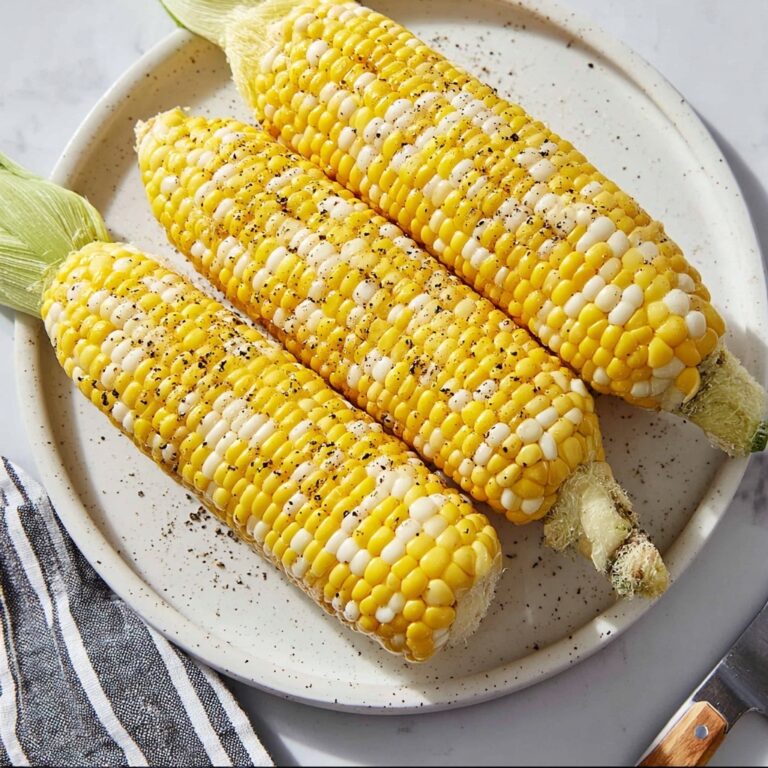Grilled Corn on the Cob with Husks and Butter Recipe