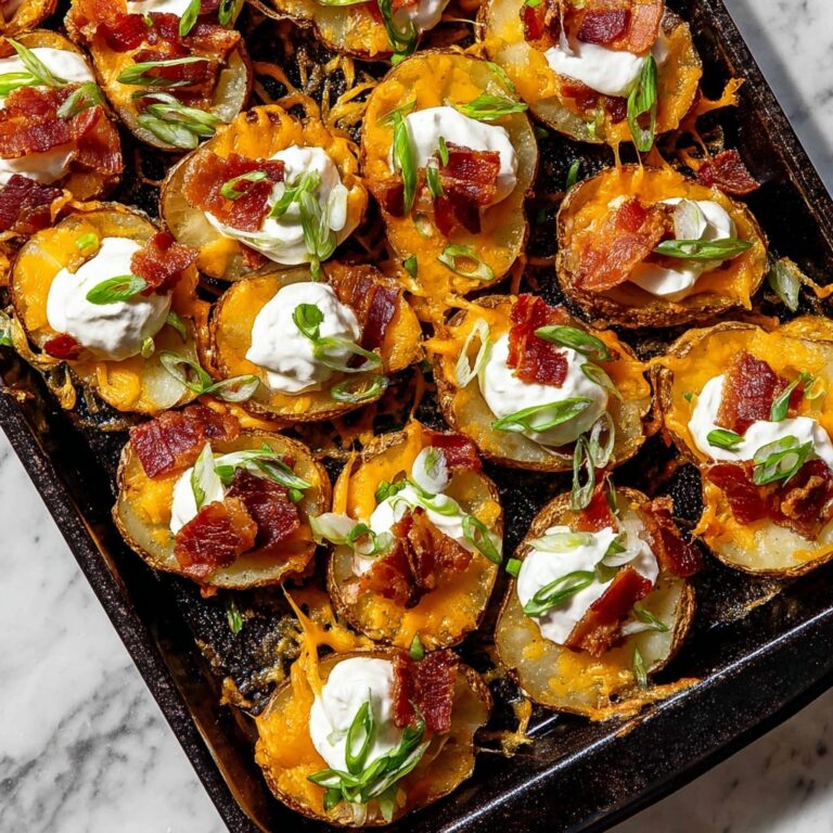 Crispy Potato Skin Bites with Cheddar, Bacon, and Green Onions Recipe
