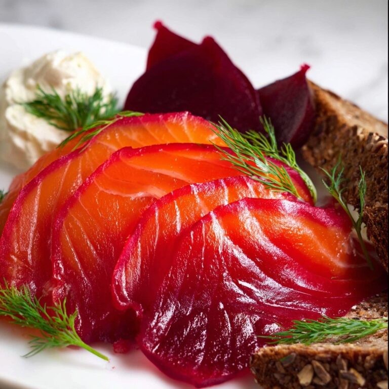 Beetroot Cured Salmon with Gin or Vodka Gravlax Recipe