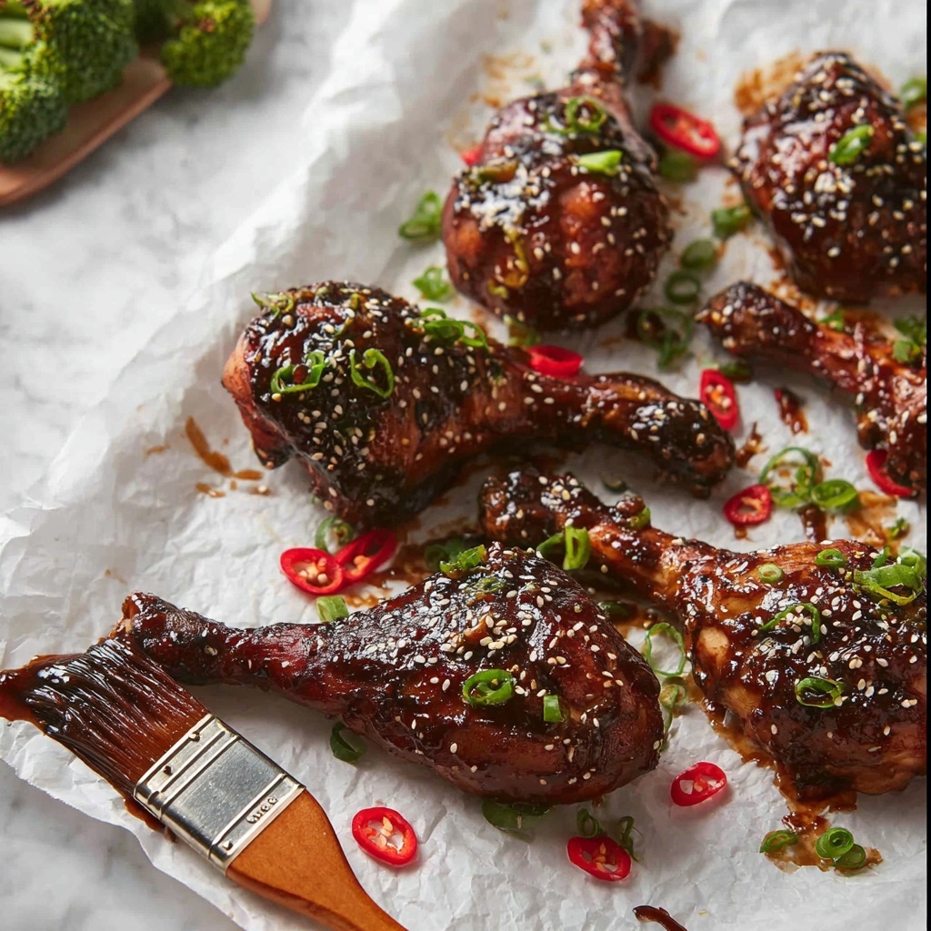 Sticky Chinese Plum Sauce Chicken Drumsticks Recipe - Recipe Image