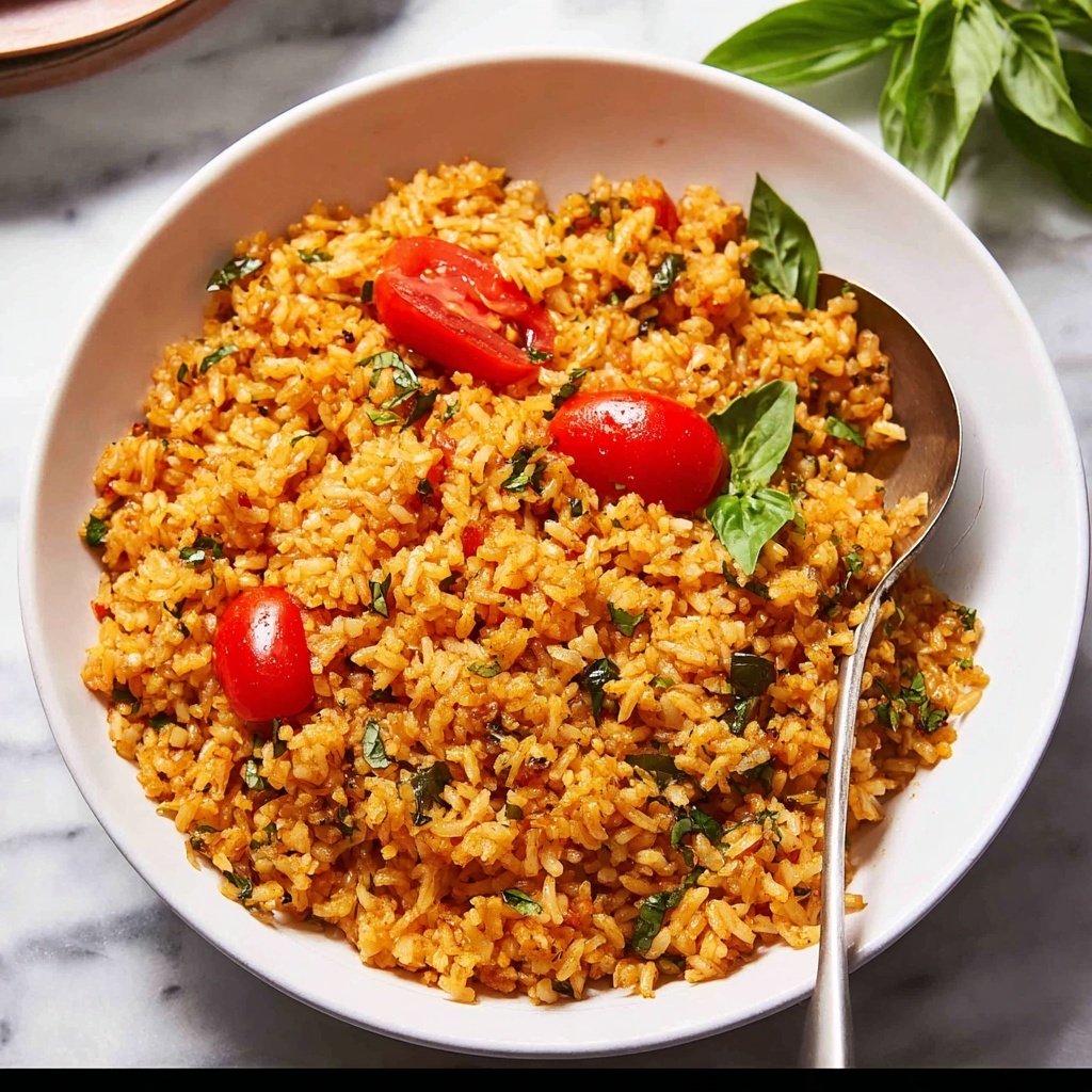 Tomato Basil Rice Recipe - Recipe Image