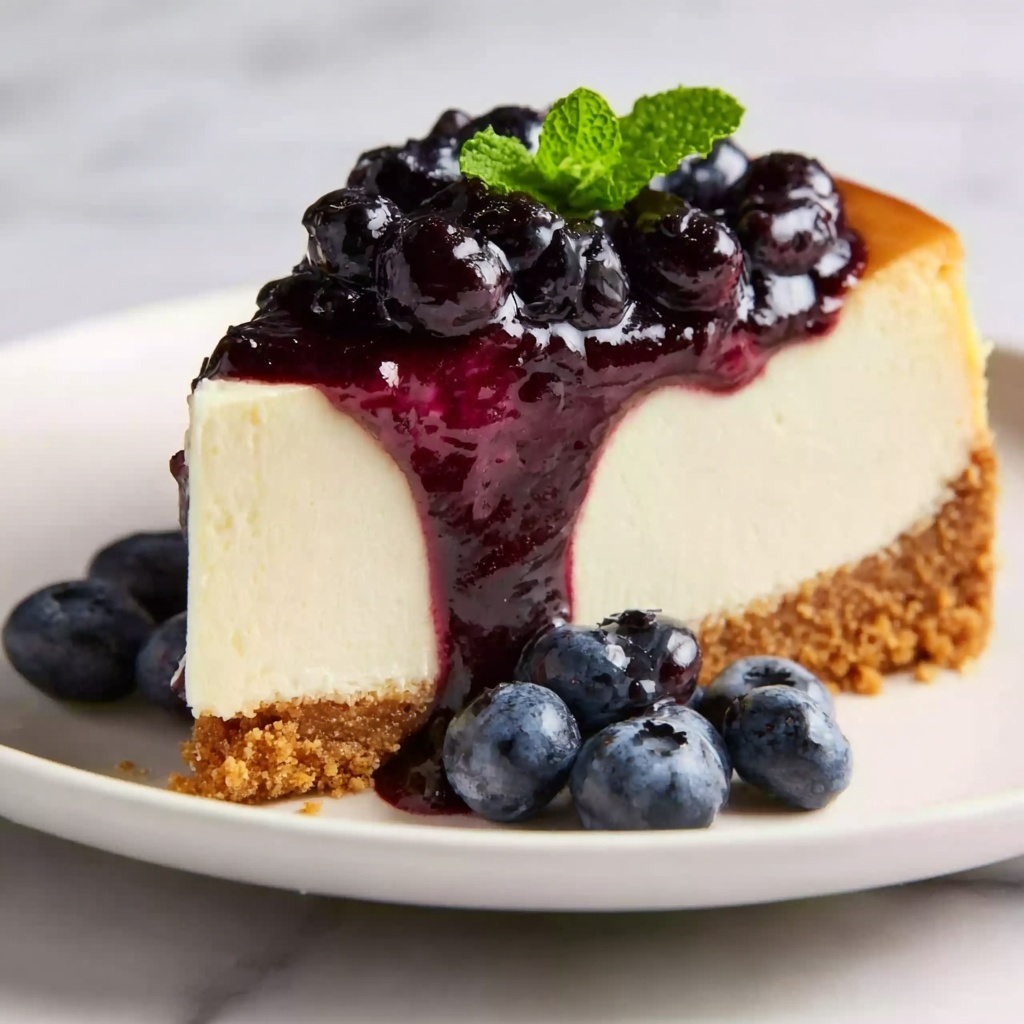 No-Bake Blueberry Cheesecake Recipe - Recipe Image