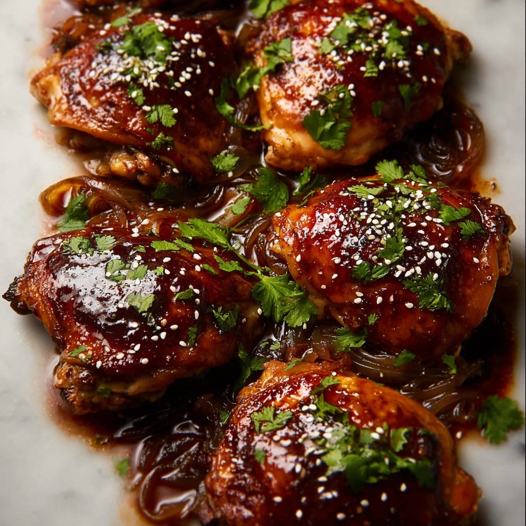 Sticky Honey Soy Baked Chicken Thighs or Drumsticks Recipe - Recipe Image