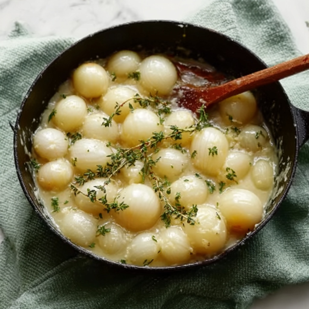 Creamed Pearl Onions with Sage and Thyme Recipe - Recipe Image