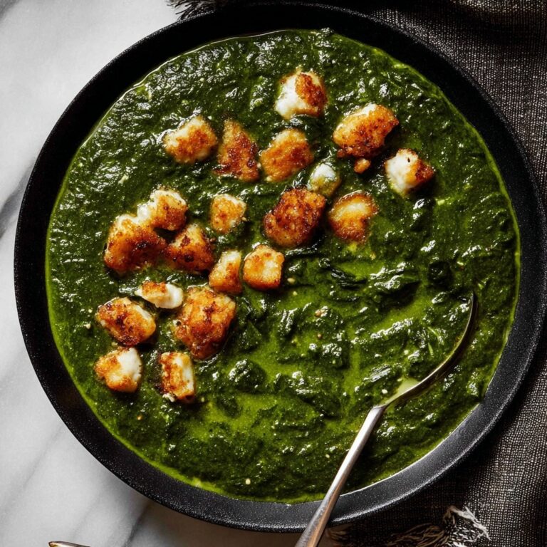 Creamy Palak Paneer with Fresh Homemade Cheese Recipe