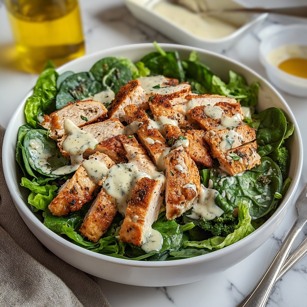 Grilled Chicken Caesar Salad with Homemade Croutons Recipe - Recipe Image