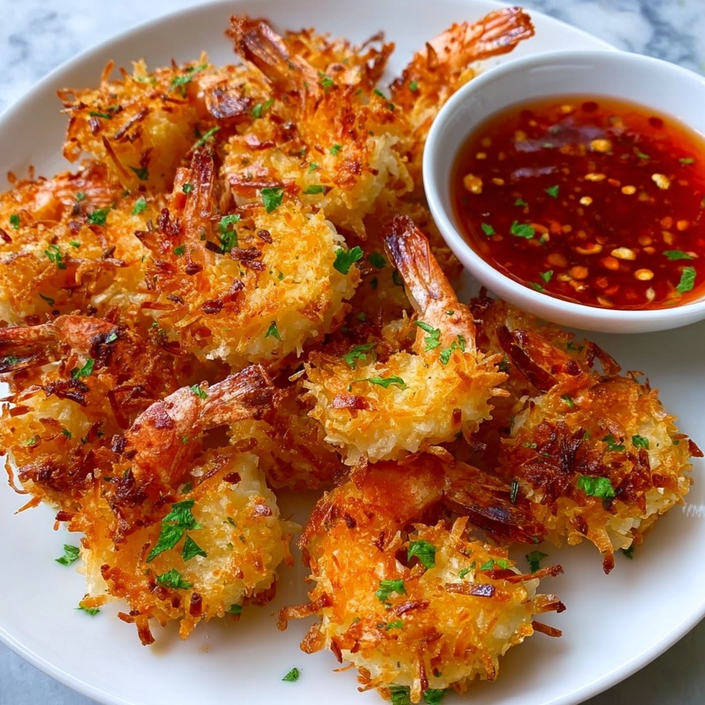 Air Fryer Coconut Shrimp with Spicy Sriracha Chili Mayo Recipe - Recipe Image