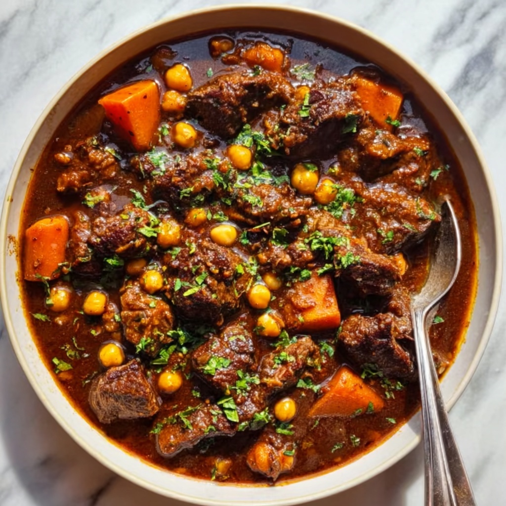 Lamb and Apricot Tagine with Butternut Squash and Chickpeas Recipe - Recipe Image