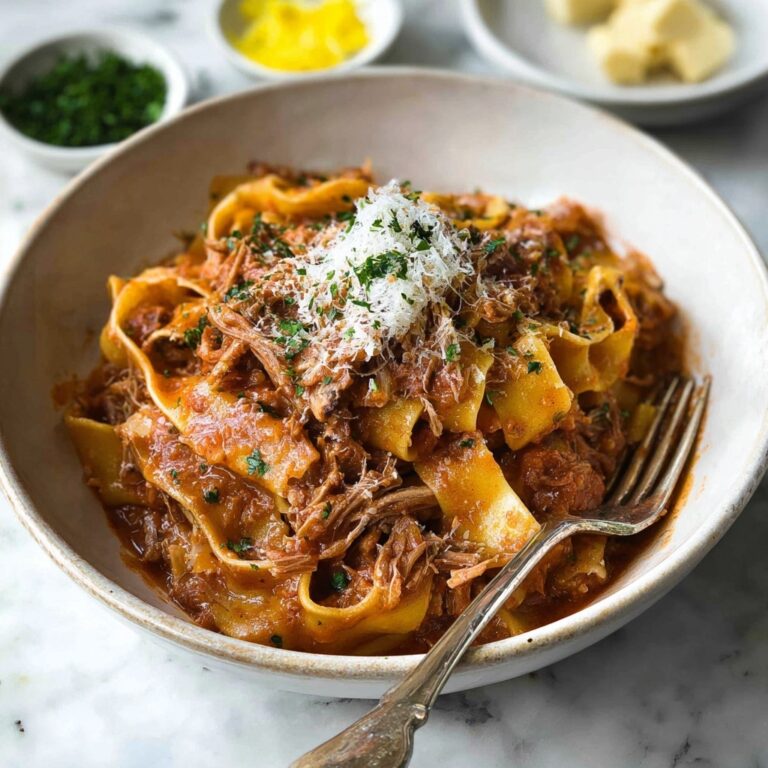 Slow Cooked Shredded Beef Ragu Pasta Recipe