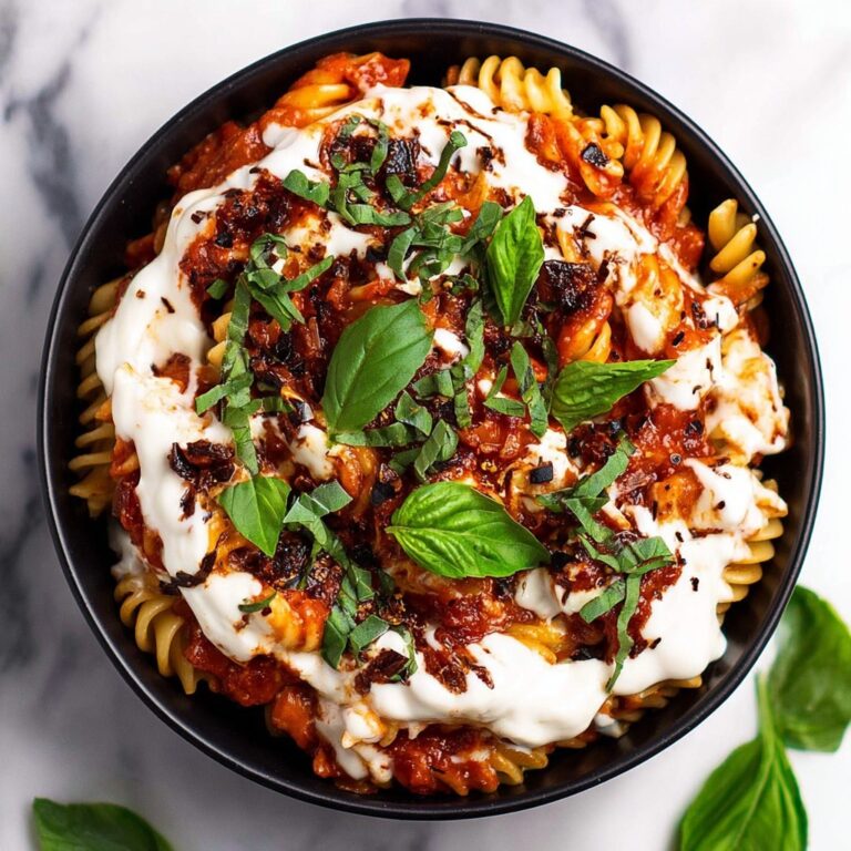 Whipped Ricotta Chicken Pasta in a One-Pot Tomato Basil Sauce Recipe