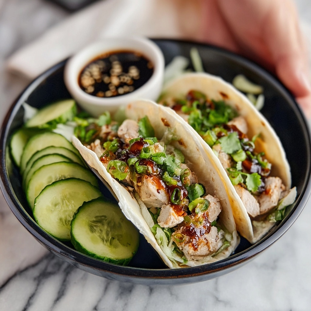 Teriyaki Chicken Tacos with Cucumber Recipe - Recipe Image