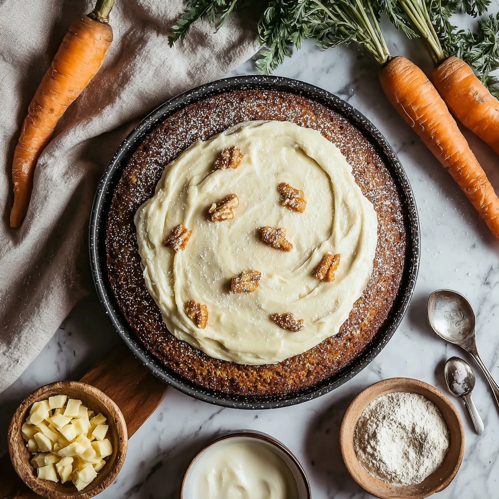 Homemade Carrot Cake With Creamy Cheese Frosting Recipe - Recipe Image