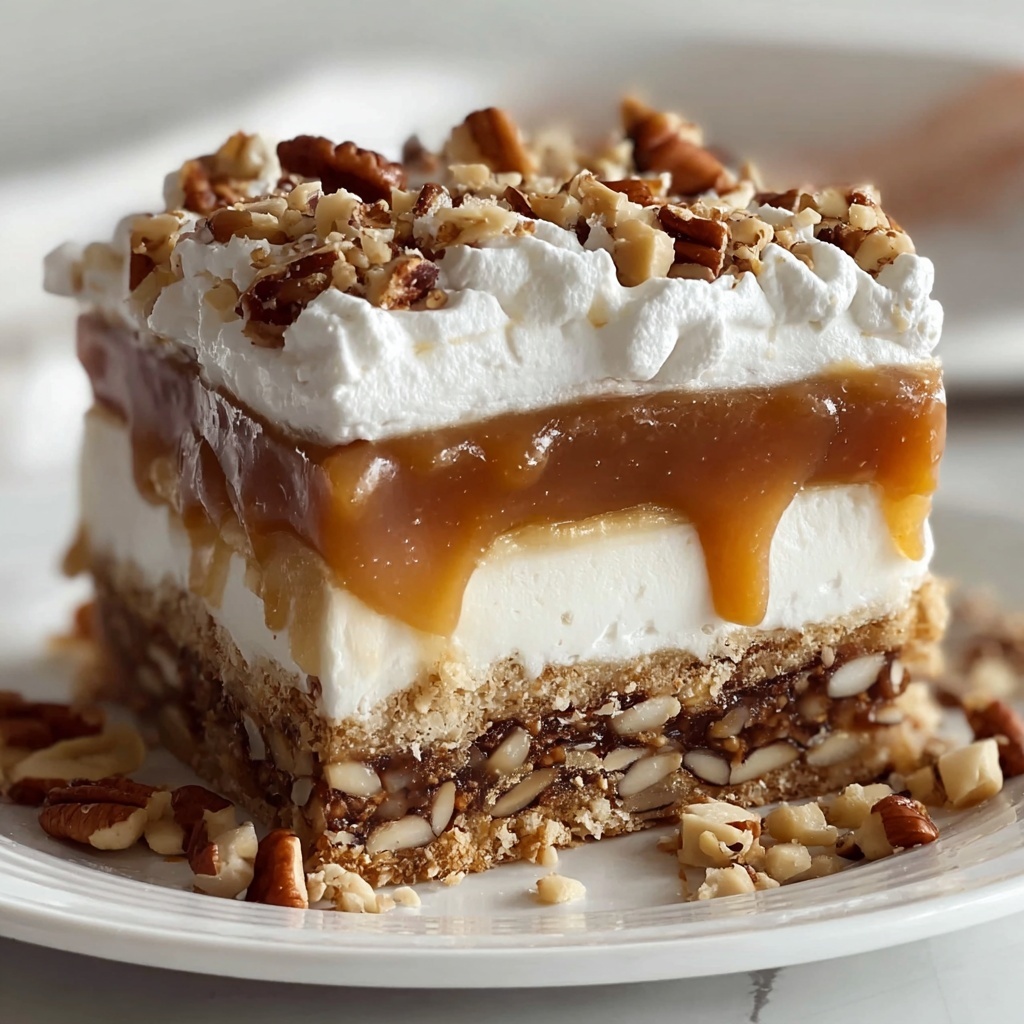 Easy No Bake Turtle Lasagna Dessert Recipe - Recipe Image