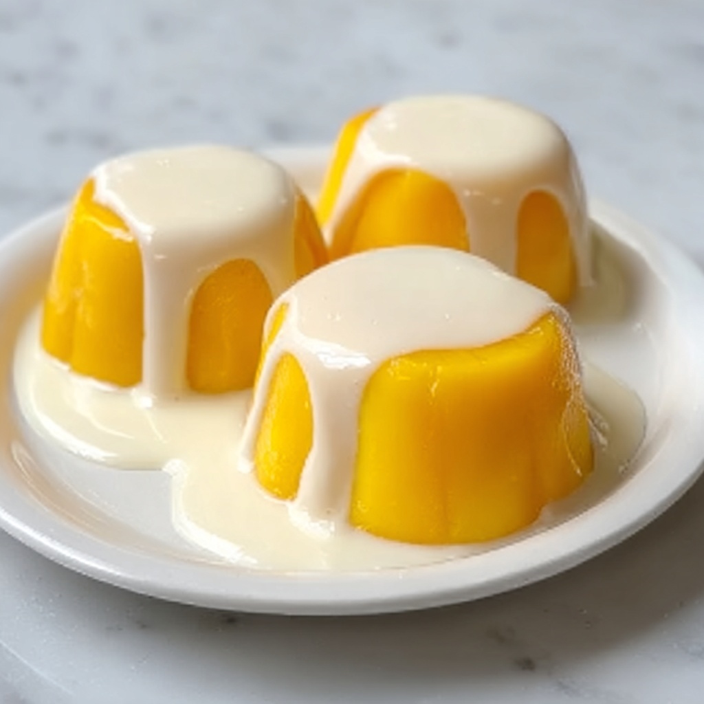 Easy Simple Mango Pudding Recipe - Recipe Image