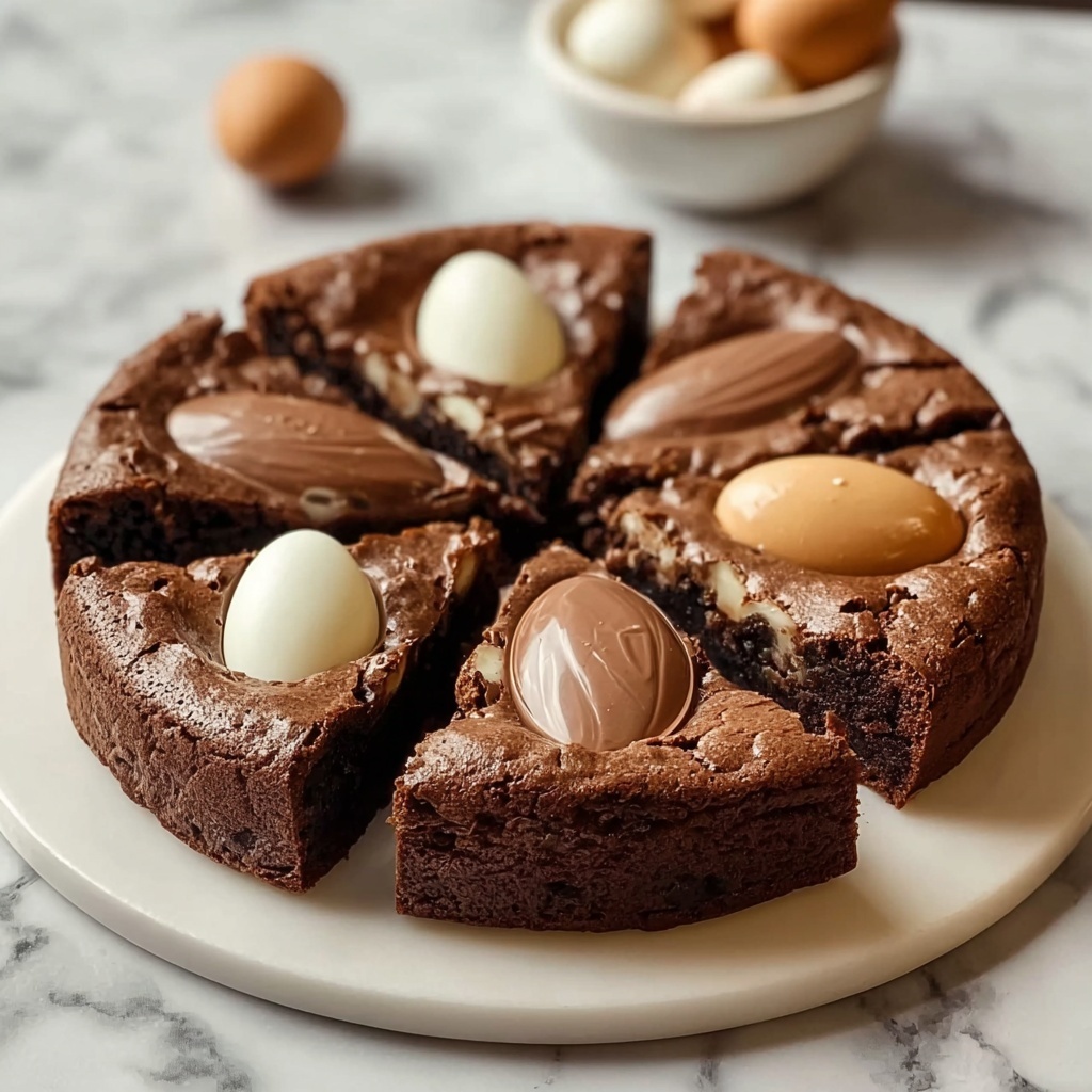 Cadbury Creme Egg Chocolate Brownies Recipe - Recipe Image