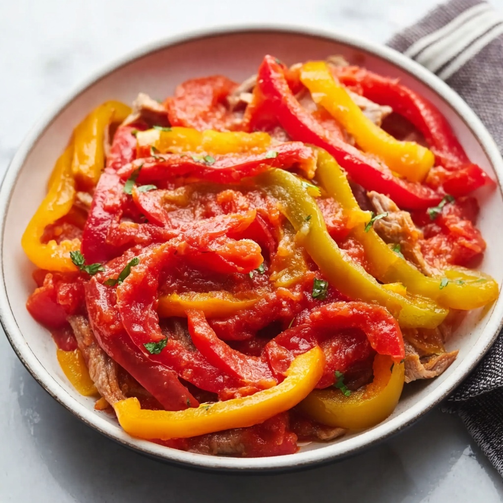 Peperonata – Italian Stewed Peppers Recipe - Recipe Image